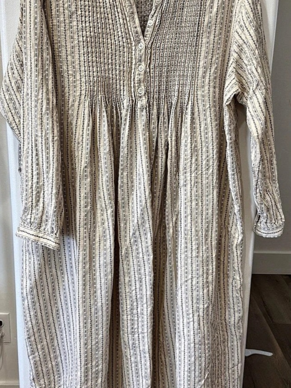 L.L.Bean Printed Cotton Maxi Dress XL Like New